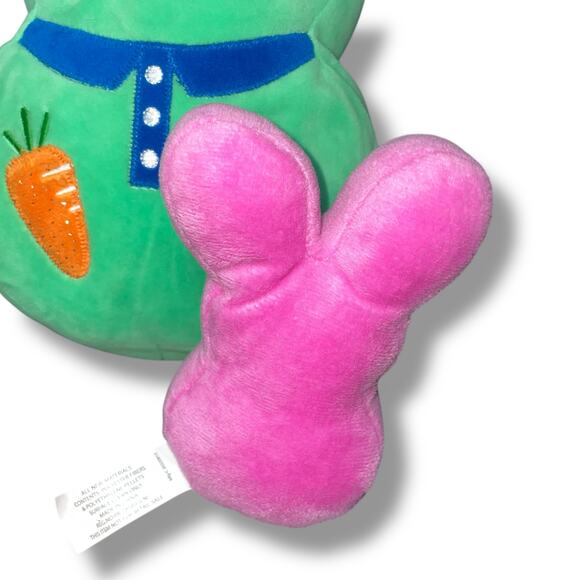 Peeps Plush Bunny Rabbit Easter Baby Nerd Carrot Green Orange Pink Lot of 2 12" - Picture 13 of 14